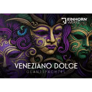 Elegante Wandgestaltung mit Veneziano Dolce von Einhornwerke in lebendigen Farben und kunstvollen Mustern.