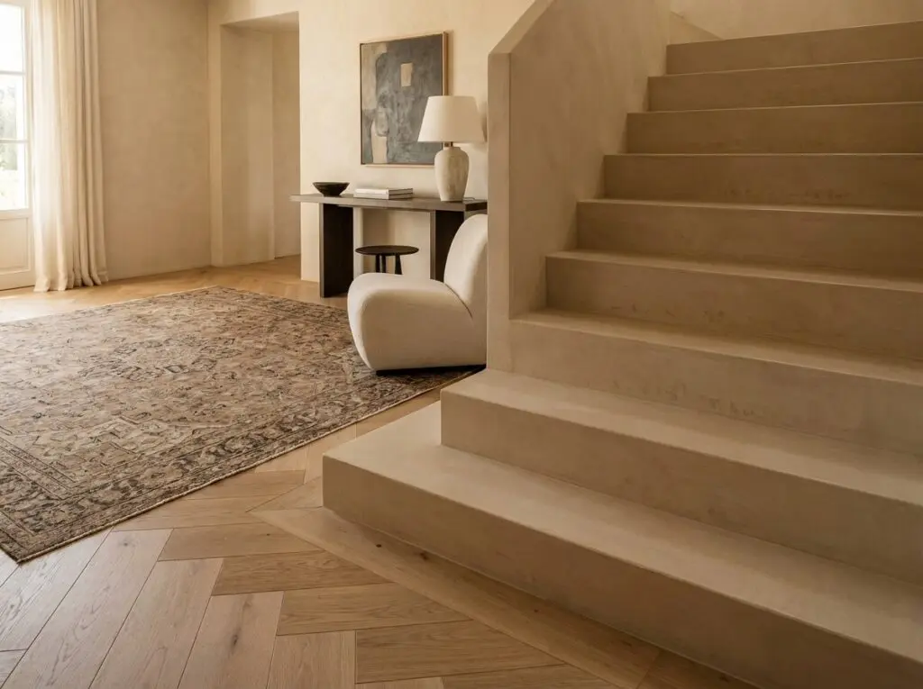 Fugenlos gespachtelte Treppe