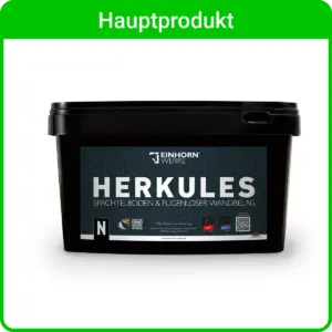 Ein Produktbehälter von Einhorn Werke für fugenlose Wandbeläge und Spachtelböden in Betonoptik. | © Einhorn Werke