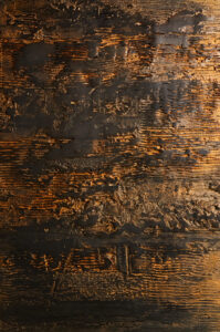Die Wand zeigt eine kunstvolle Oberflaeche mit STUCCORINO-Effekt in Gelbgold-WAX, ideal für kreative Wandgestaltung im Wohnzimmer.