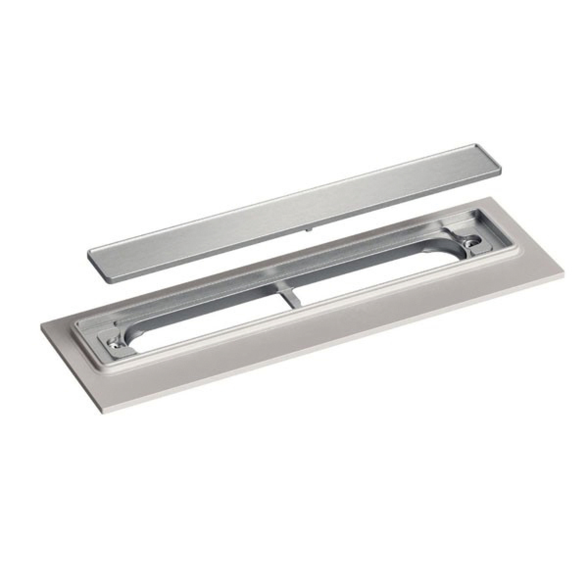 Ein rechteckiger Metallrahmen mit abnehmbarem Deckel präsentiert sich in elegantem Design für stilvolle Wandgestaltung.