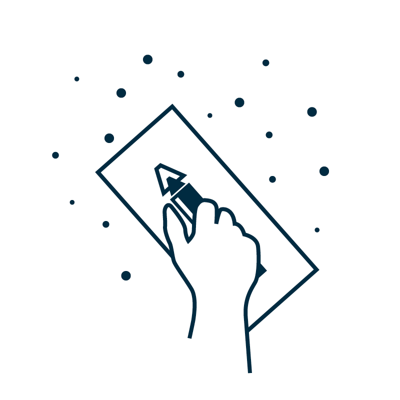 Eine Hand hält ein Werkzeug, das Grenzenlose-Einsatzmoeglichkeiten für kreative Wandgestaltung symbolisiert.