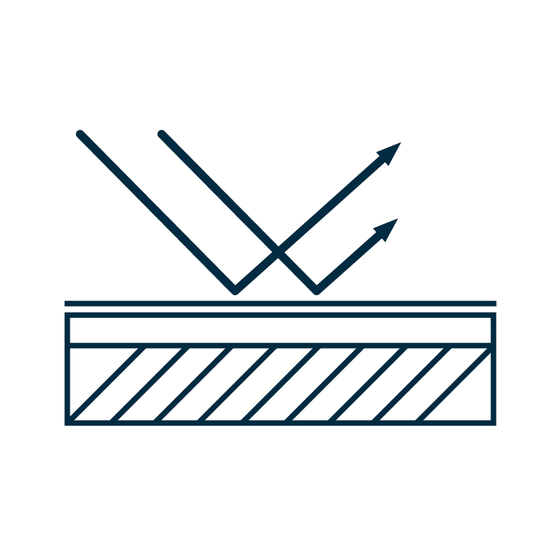 Ein Icon symbolisiert hohe Haltbarkeit und Belastbarkeit, ideal für langlebige Wandgestaltung von Einhornwerke.