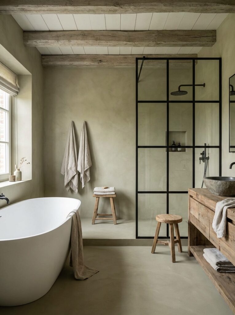 Fugenloses Badezimmer mit HERKULES Spachtelboden