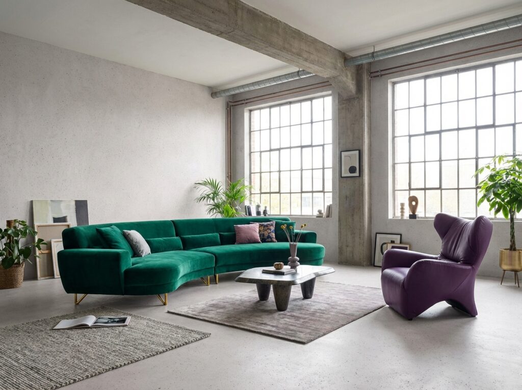 Wände MARMOREA 539, Boden mit HERKULES Sichtbetonboden