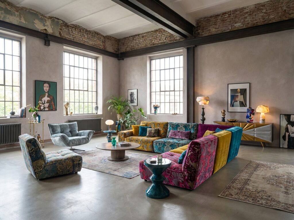 Wände MARMOREA 722, Sichtbetonboden HERKULES